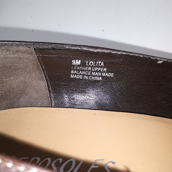 Lola Brown Peep Toe Wedges Sz 9M - Picture 8 of 10